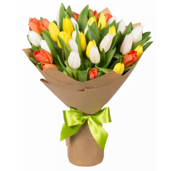 Букет из 31 тюльпанов